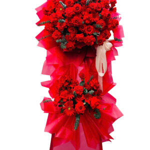 KỆ HOA KHAI TRƯƠNG ĐỎ ECU