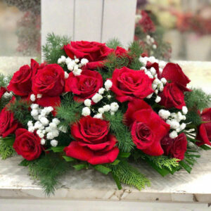 hoa hồng để bàn hội nghị