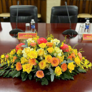 hoa hội nghị tone vàng cam