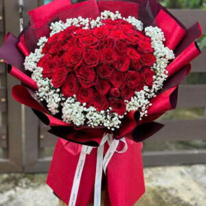 hoa sinh nhật tone đỏ